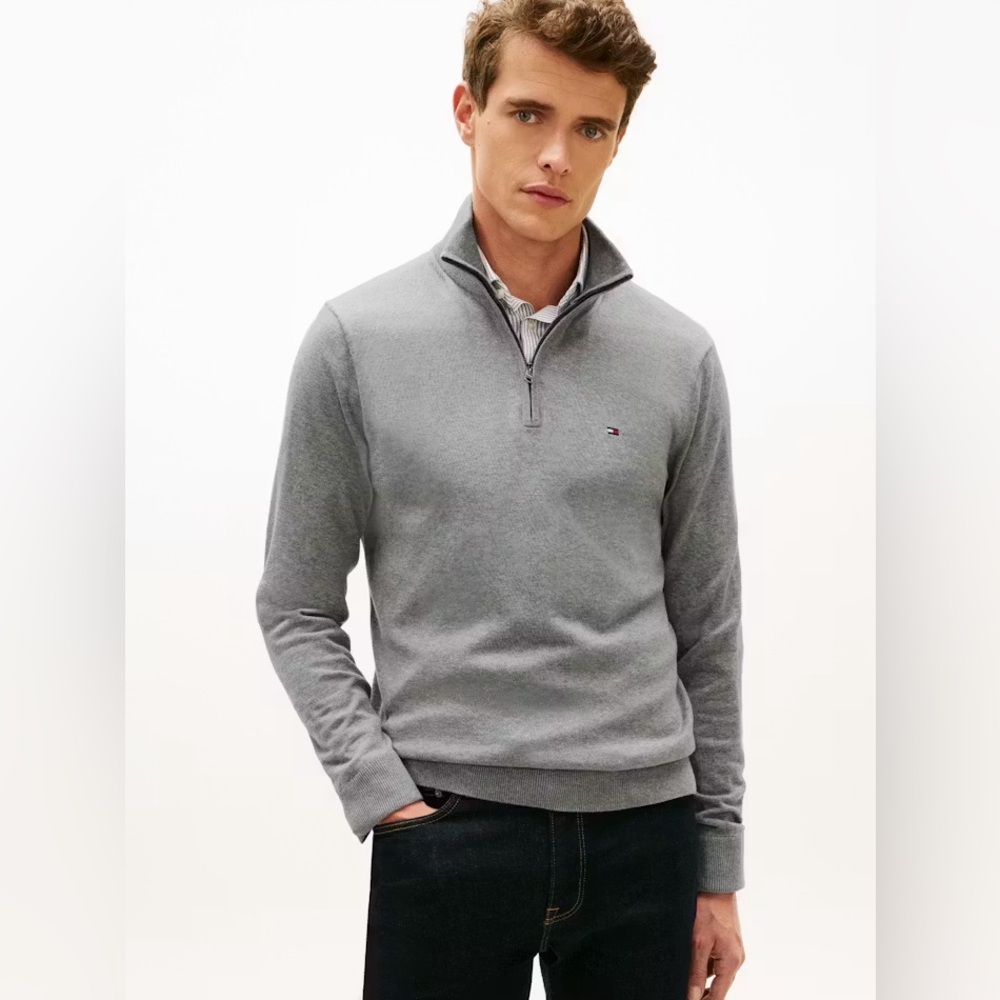 NWT Tommy Hilfiger Half-Zip Mock Turtleneck Jumper